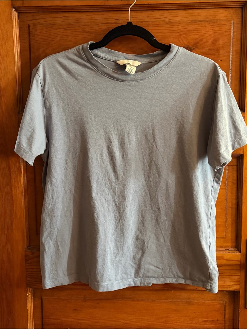 H&M Women’s Short Sleeve Crew Tee in Light Blue